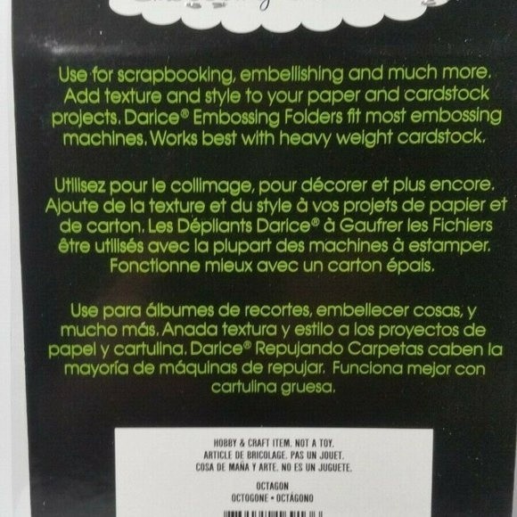 Darice Embossing Folder Octagon Scrapbook Paper Crafts Card Making - Picture 3 of 5